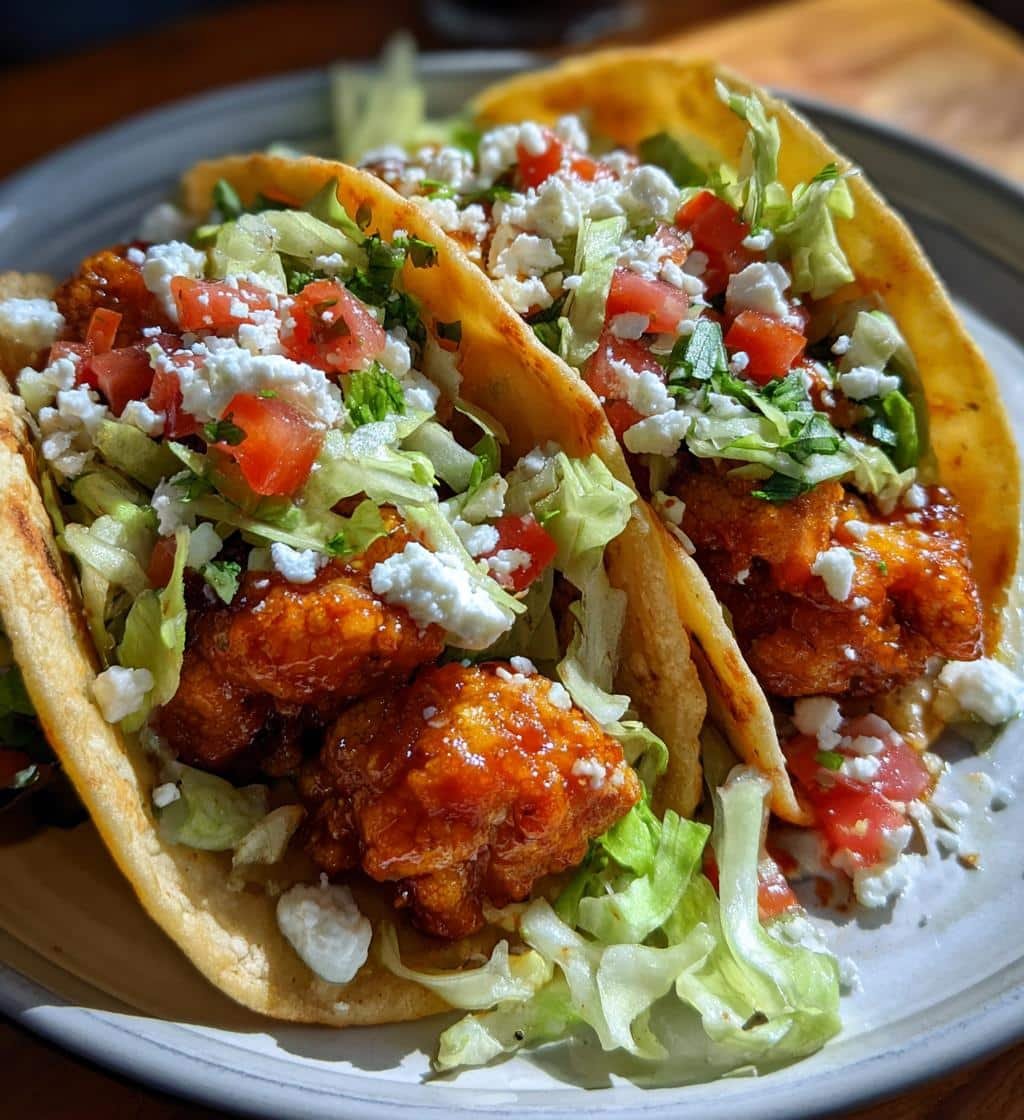 Healthy Buffalo Cauliflower Tacos