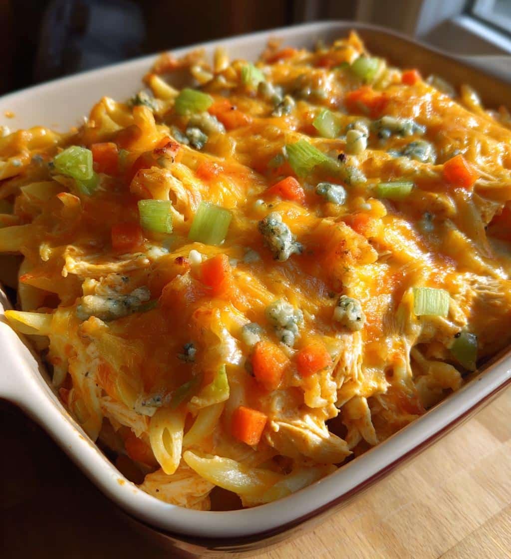 Healthy Buffalo Chicken Pasta Bake - detail 1