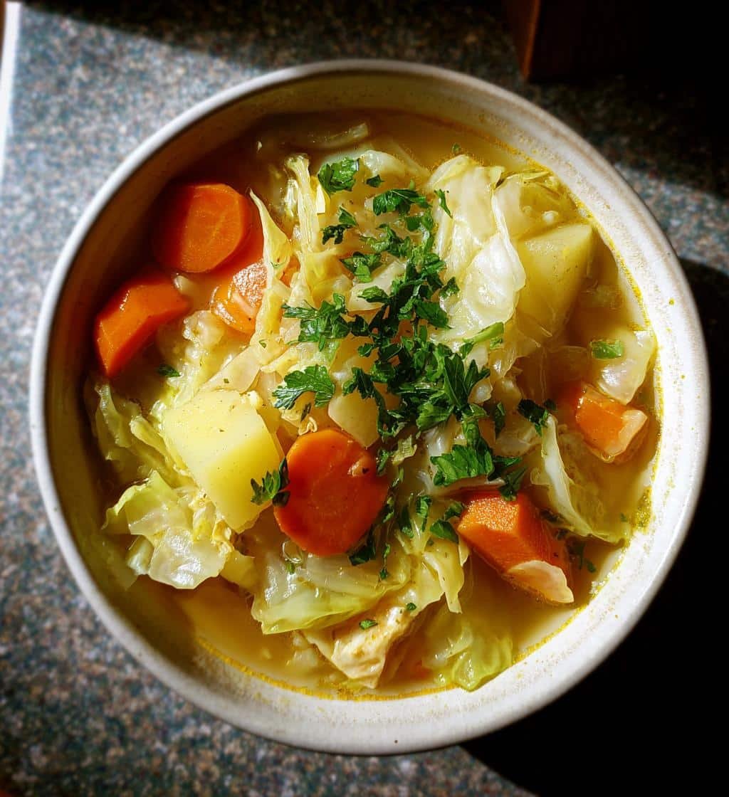 Healthy Cabbage & Potato Soup for meal prep
