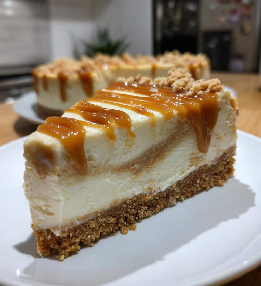 Healthy Caramel Protein Cheesecake (Keto/Low-Carb)