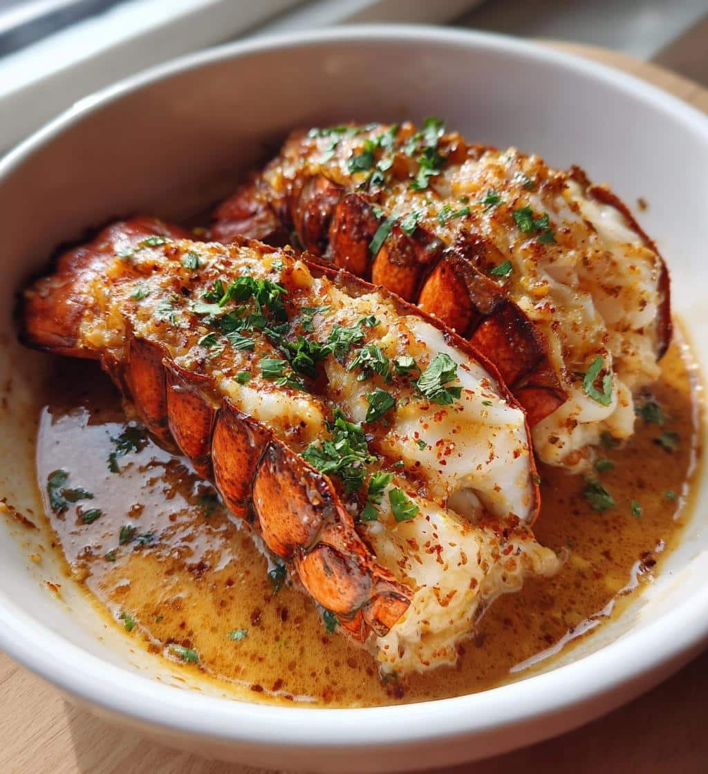 Healthy Creamy Garlic Butter Lobster Tails - detail 1