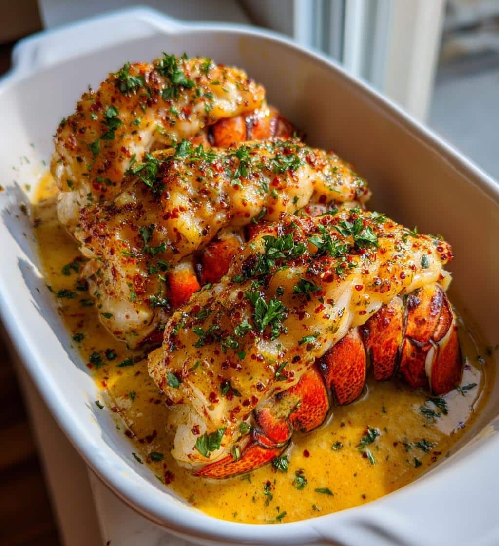 Healthy Creamy Garlic Butter Lobster Tails