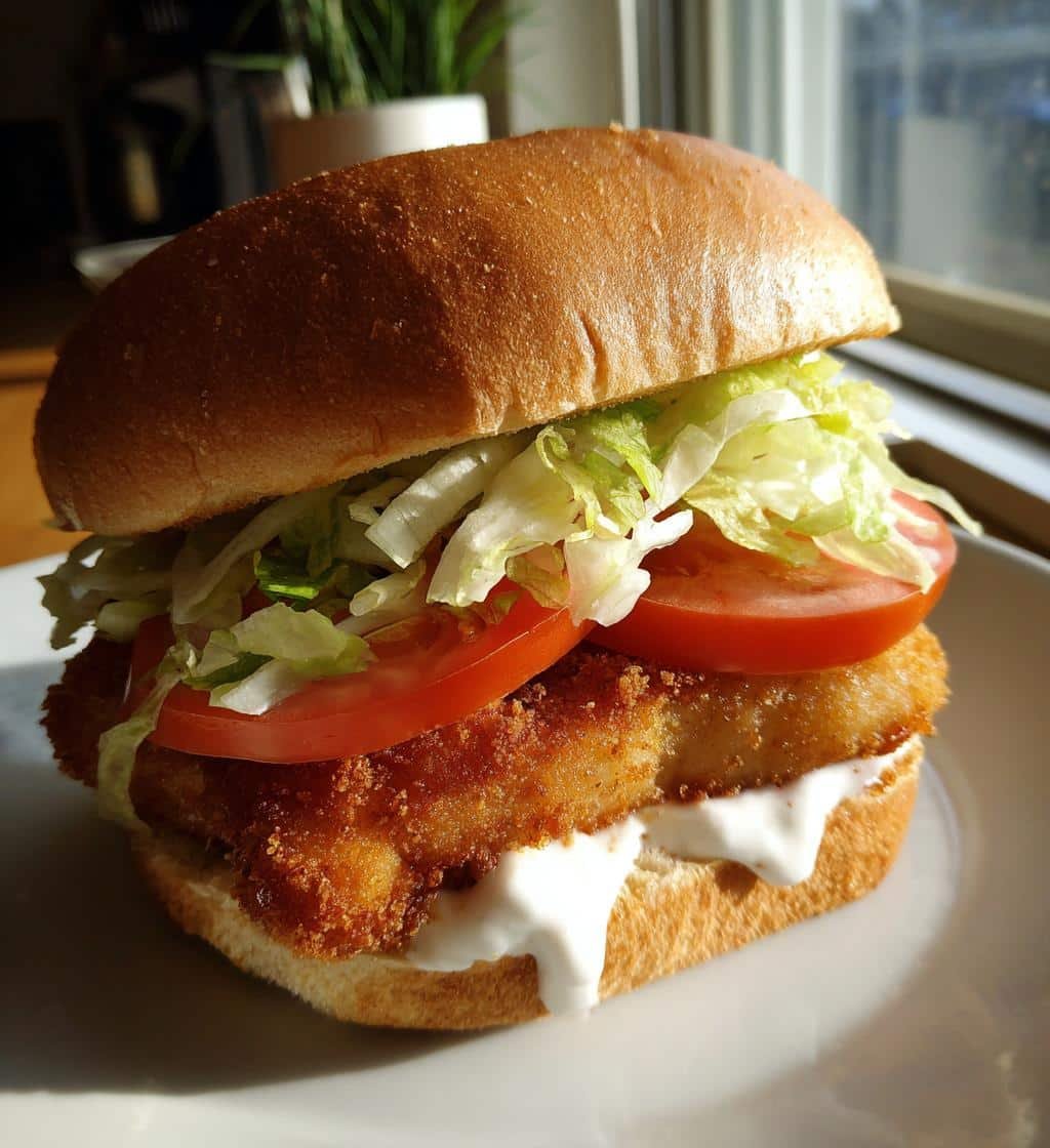 Healthy Crispy Fried Cod Fish Sandwich Recipe