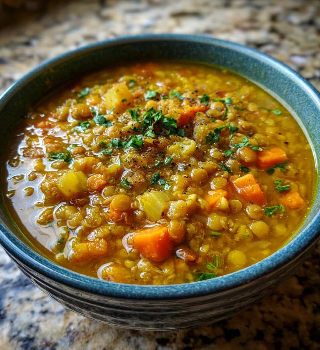 Healthy Crockpot Lentil Detox Soup - detail 1