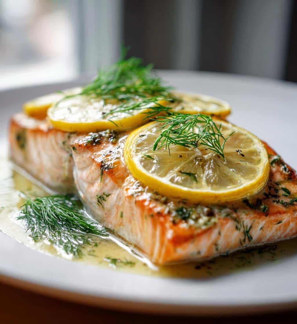 Healthy Crockpot Salmon with Lemon Dill Sauce - detail 1