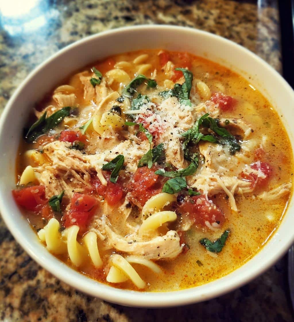Healthy Delicious Creamy Chicken Parmesan Soup - detail 1