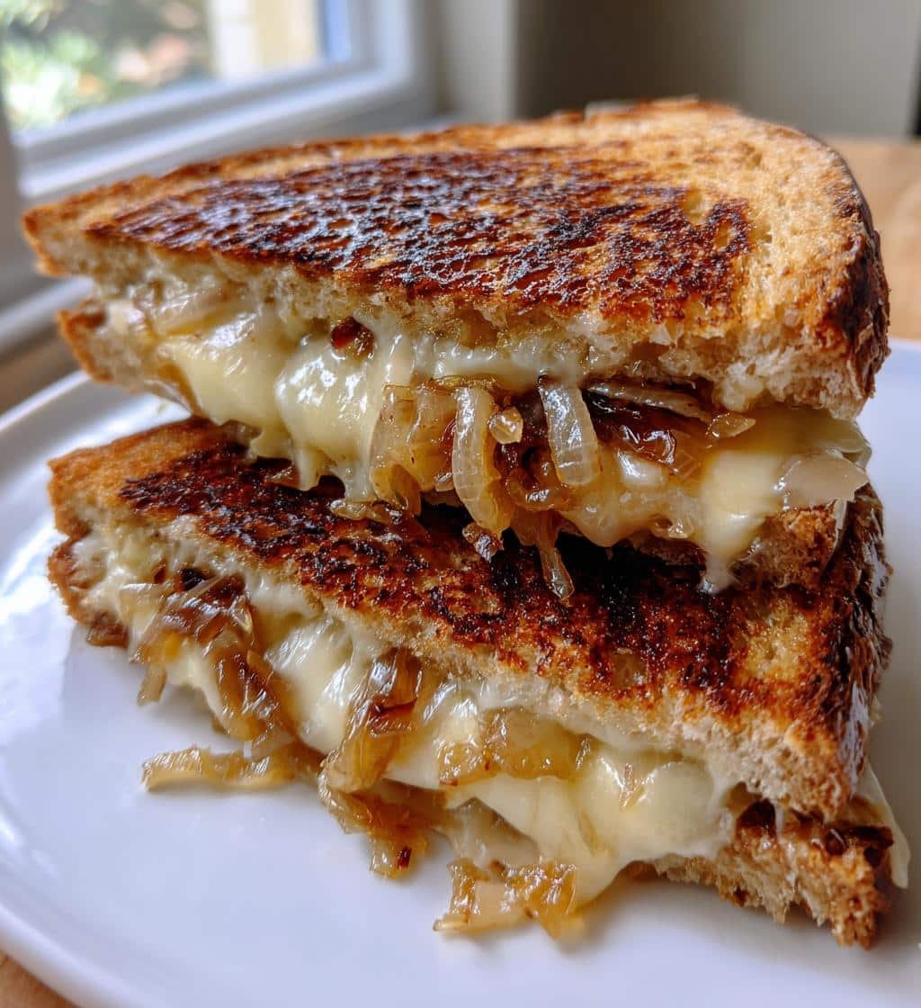 Healthy Easy French Onion Grilled Cheese Sandwich