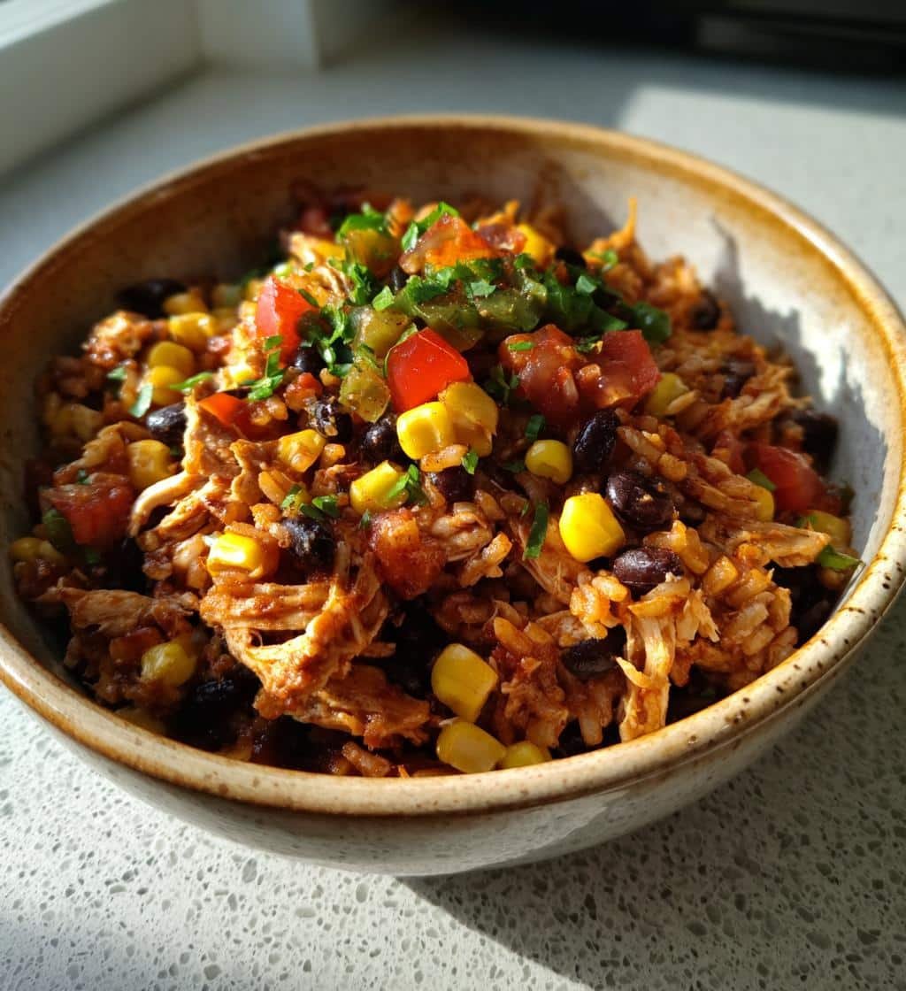 Healthy Easy Healthy Crockpot Chicken Burrito Bowl - detail 1