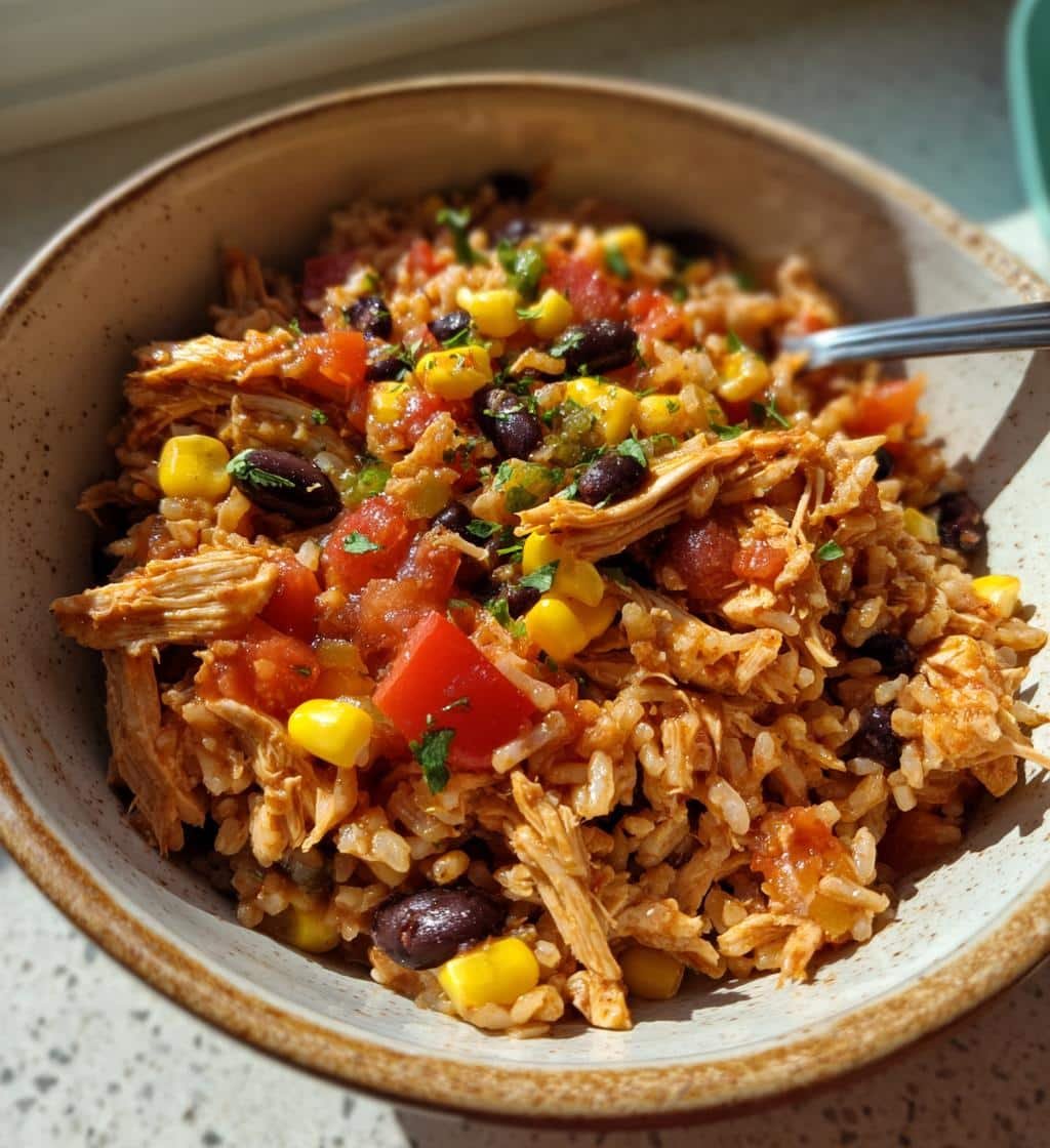 Healthy Easy Healthy Crockpot Chicken Burrito Bowl