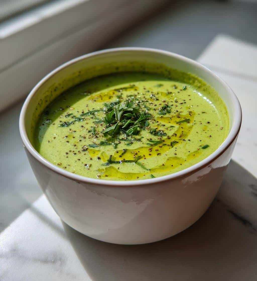 Healthy Green Goddess Detox Soup with Zucchini & Kale - detail 1