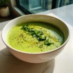 Healthy Green Goddess Detox Soup with Zucchini & Kale