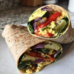 Healthy Grilled Veggie & Hummus Flatbread Wrap