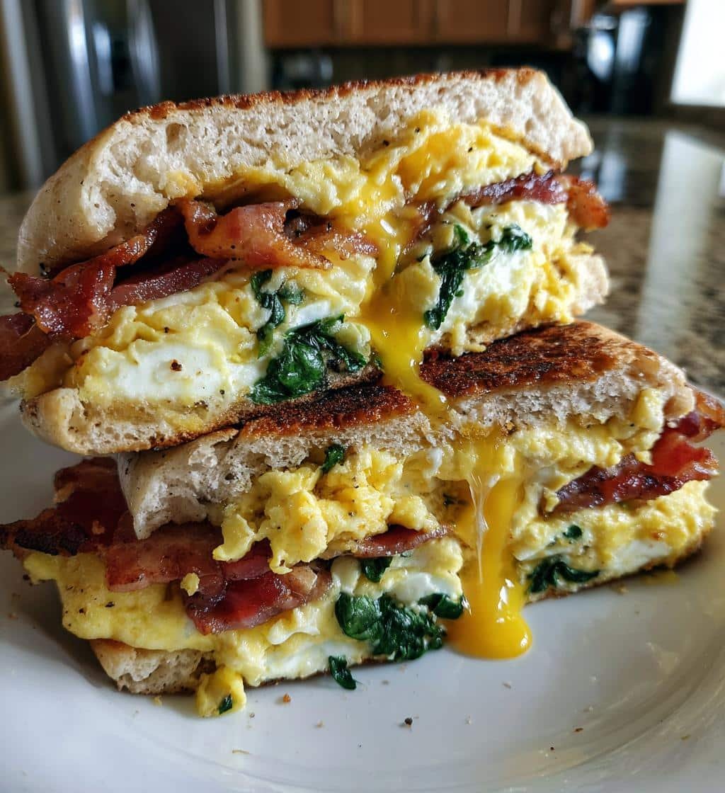 Healthy High-Protein Freezer Breakfast Sandwich Prep