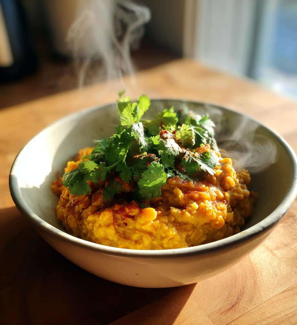 Healthy Indian Spiced Lentil Dal Bowl