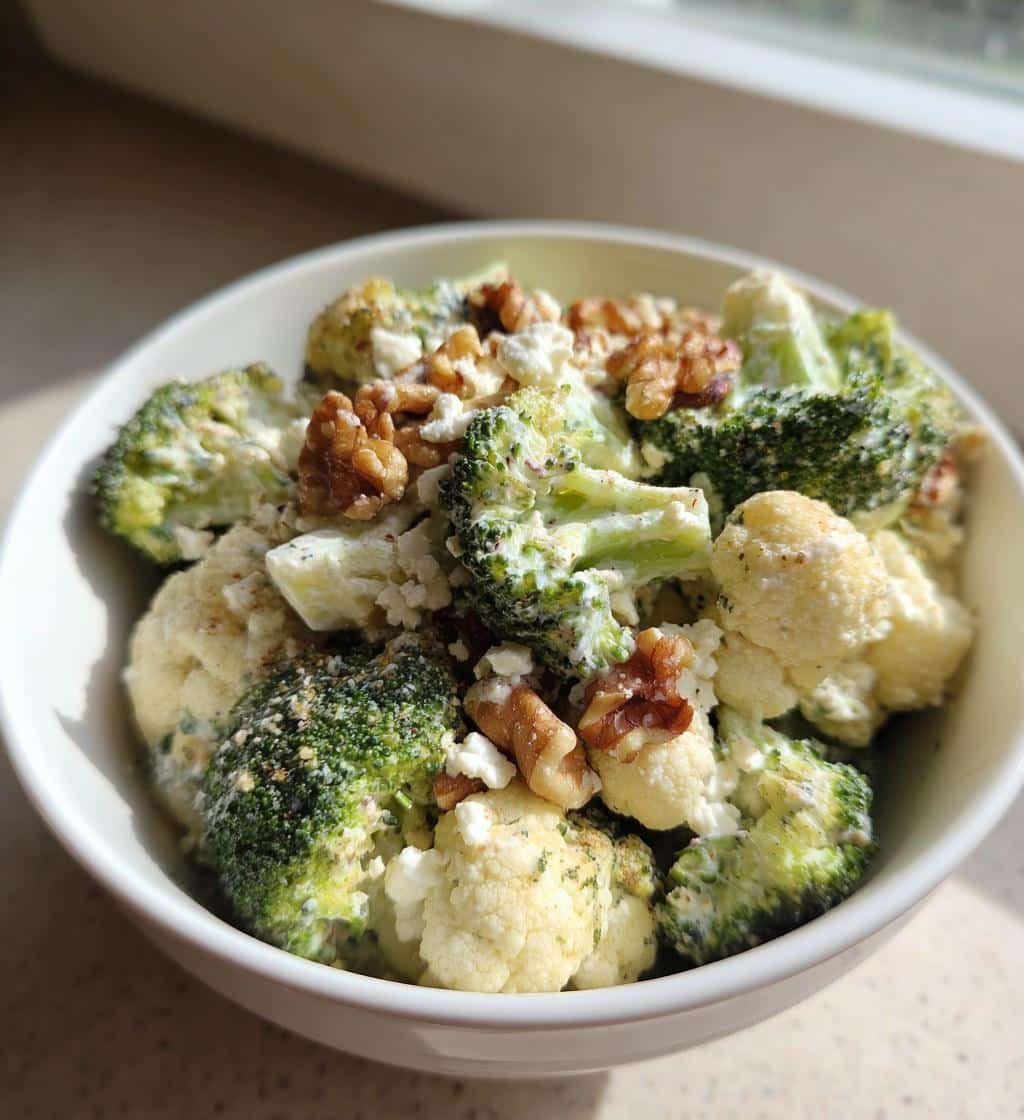 Creamy Healthy Keto Broccoli Cauliflower Salad wows in 15 Minutes 4 Healthy Keto Broccoli Cauliflower Salad - detail 1