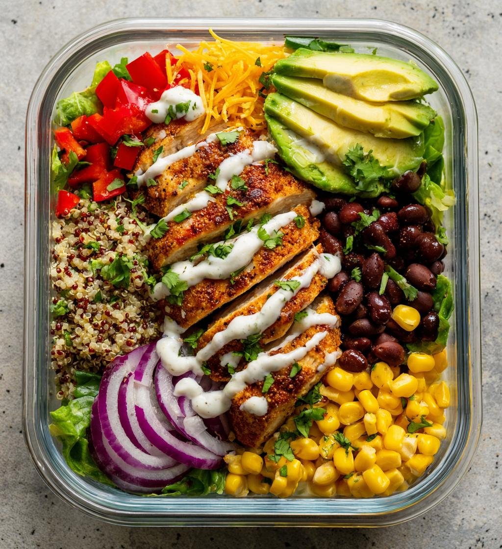 Healthy Loaded Meal-Prep Southwest Salad - detail 1