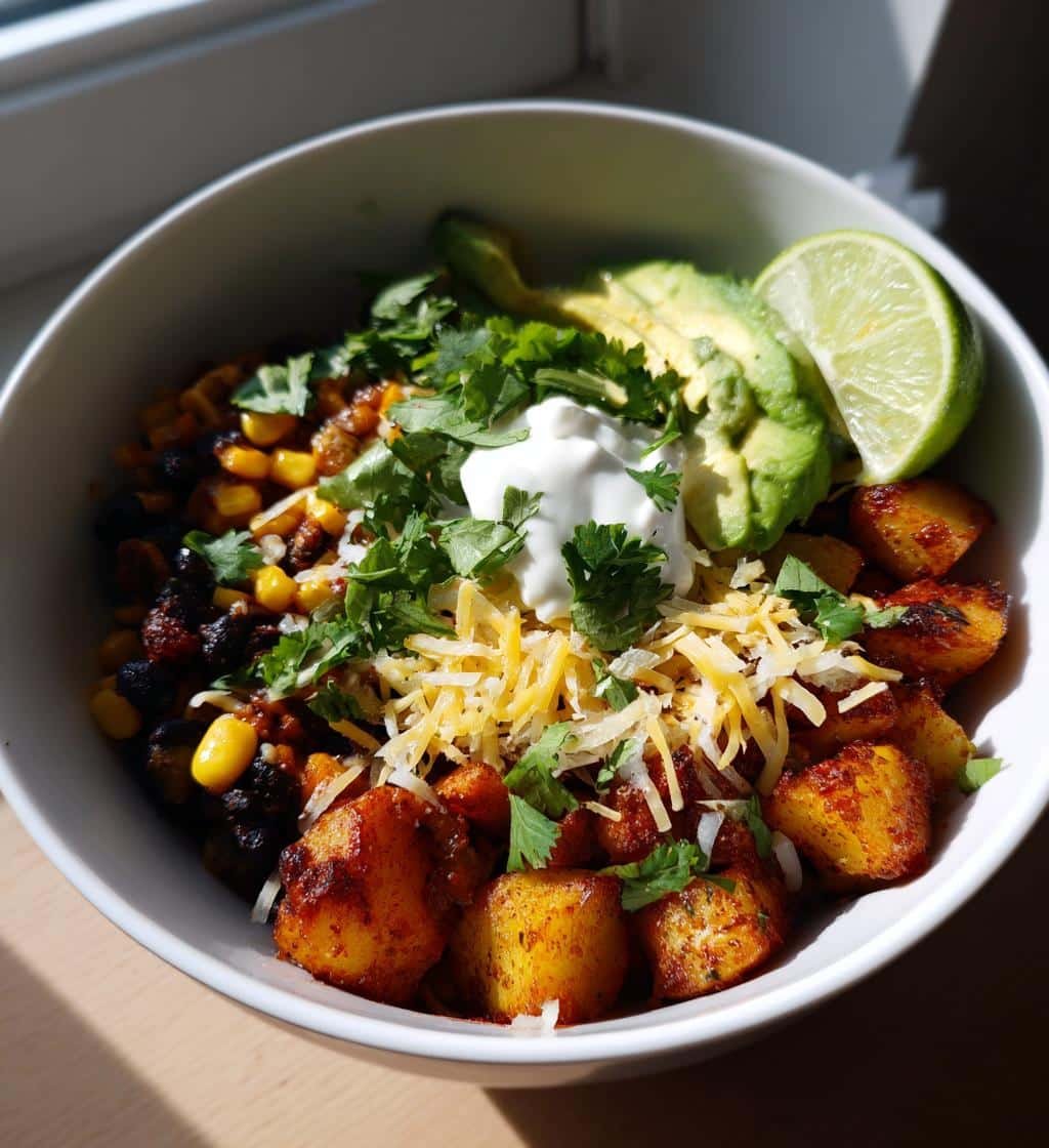 Healthy Loaded Potato Taco Bowl