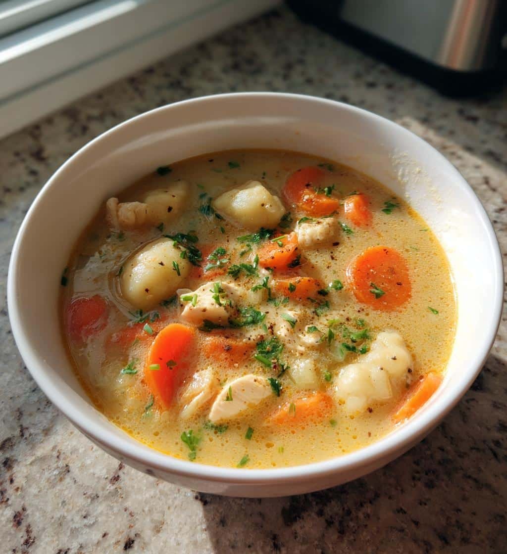 Healthy Low-Calorie Chicken & Gnocchi Soup