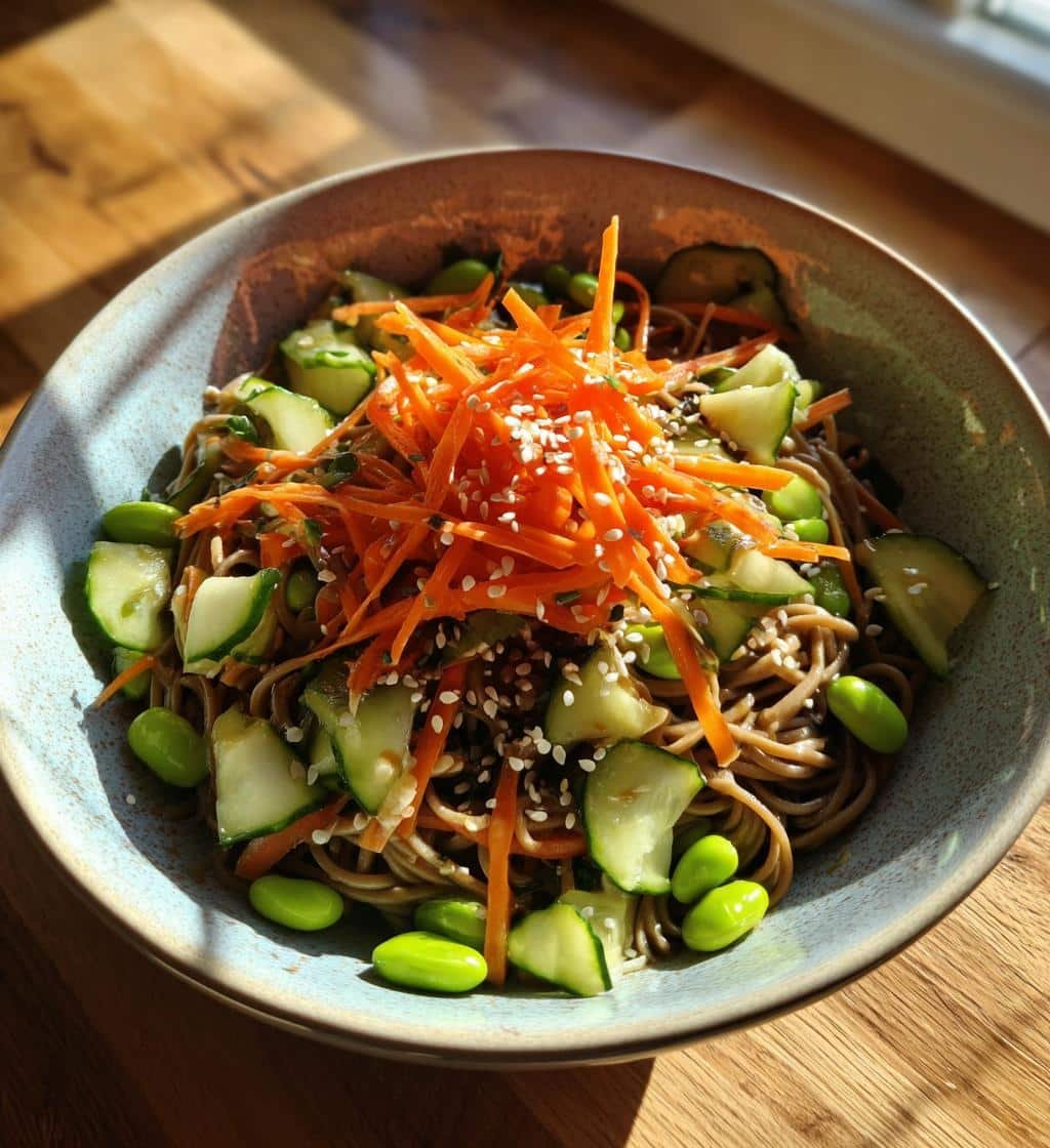 Healthy Miso Ginger Dressing Noodle Bowl - detail 1