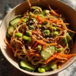 Healthy Miso Ginger Dressing Noodle Bowl