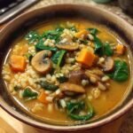Healthy Miso Mushroom Barley Soup