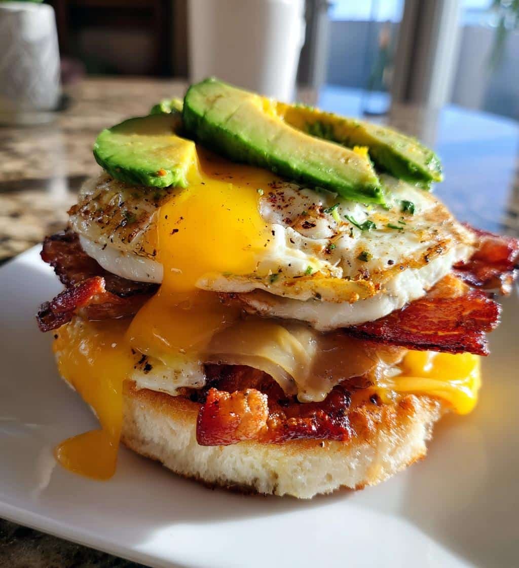 Healthy No-Carb Breakfast Sandwich - detail 1