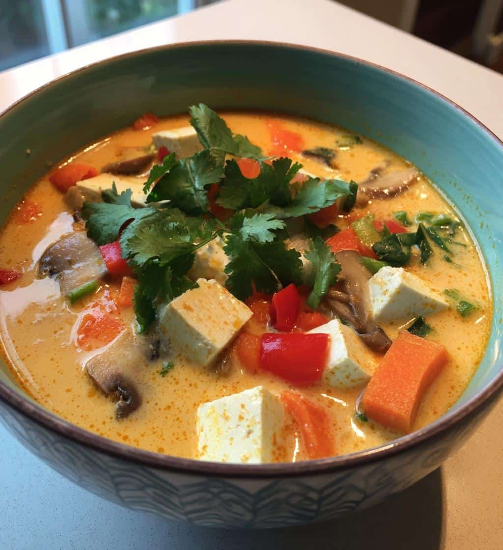 Healthy Nourishing Coconut Tofu Soup