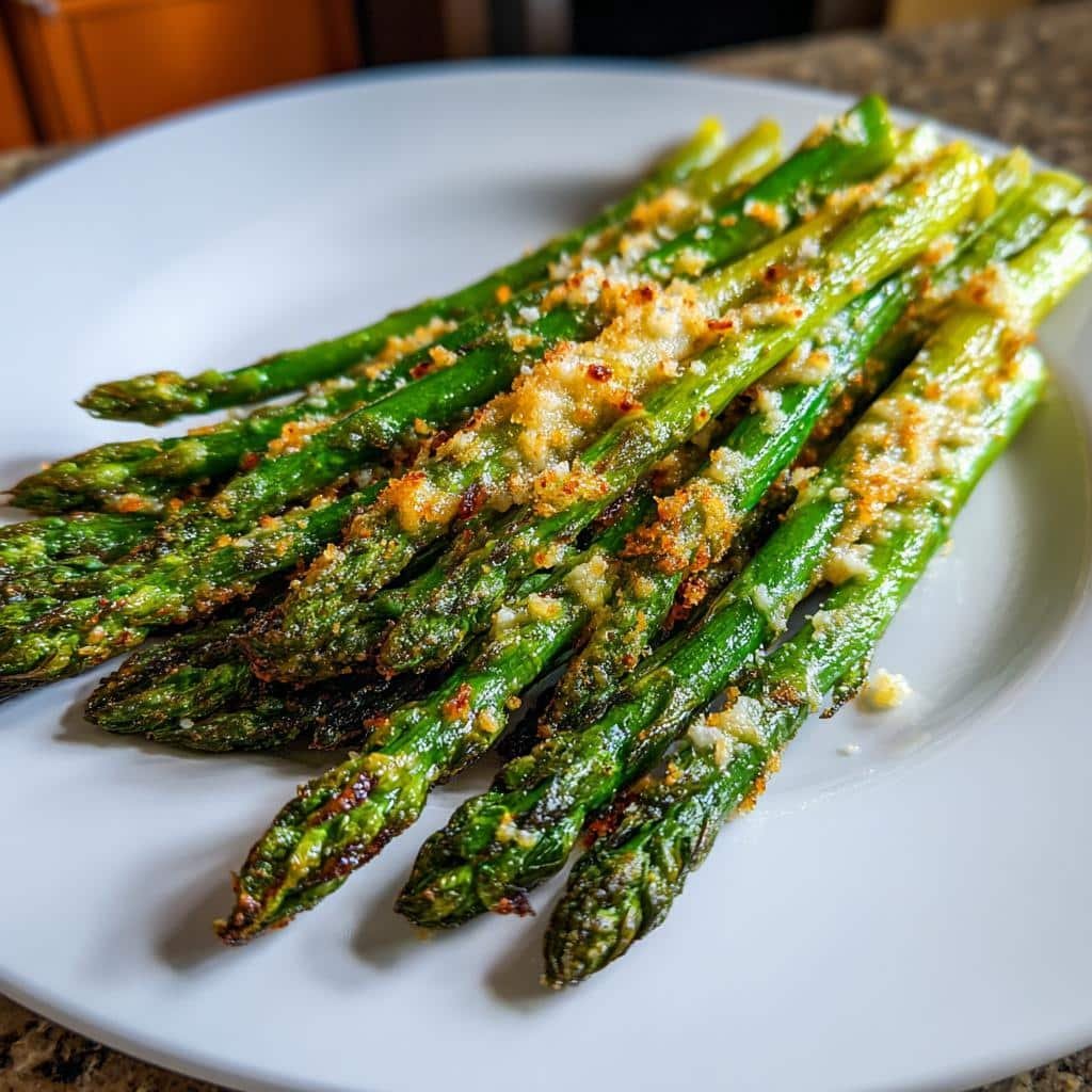 Healthy Parmesan Crusted Asparagus