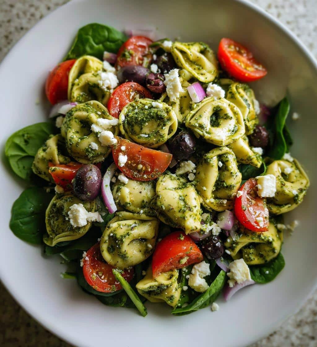 5-Star Healthy Pesto Tortellini Salad: Quick & Irresistible 4 Healthy Pesto Tortellini Salad - detail 1