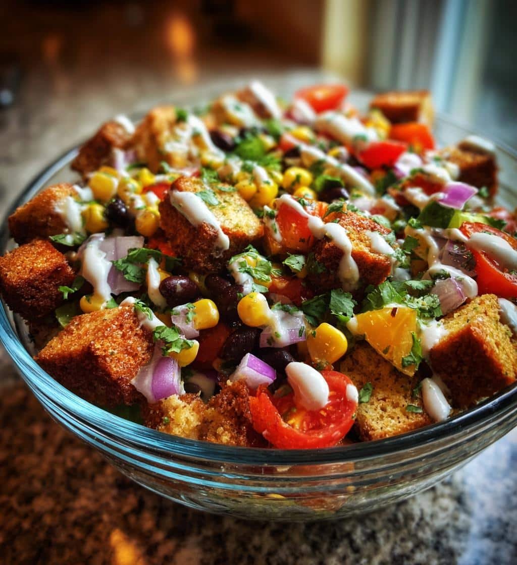 Irresistible 15-Min Healthy Potluck Cornbread Salad Recipe 4 Healthy Potluck Cornbread Salad - detail 1