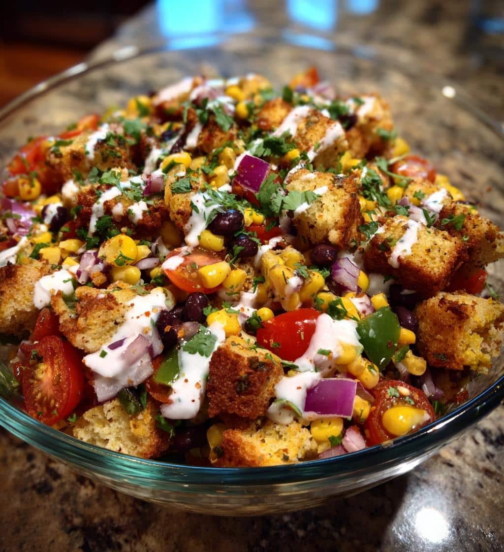 Healthy Potluck Cornbread Salad