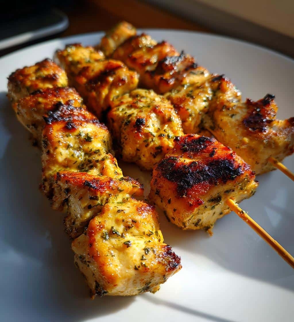 Healthy Quick Easy Lemon Chicken Skewers