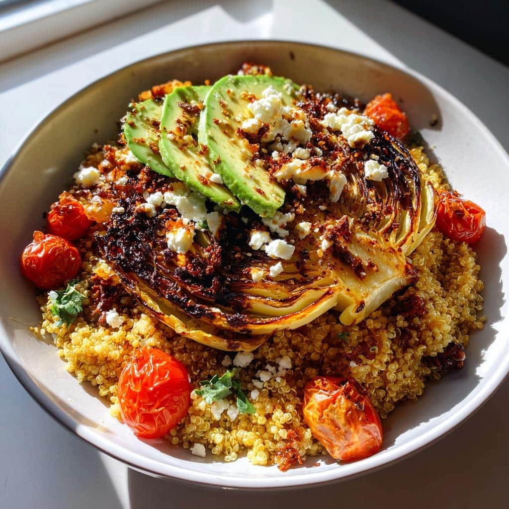 Healthy Roasted Cabbage Steak Bowl - detail 1