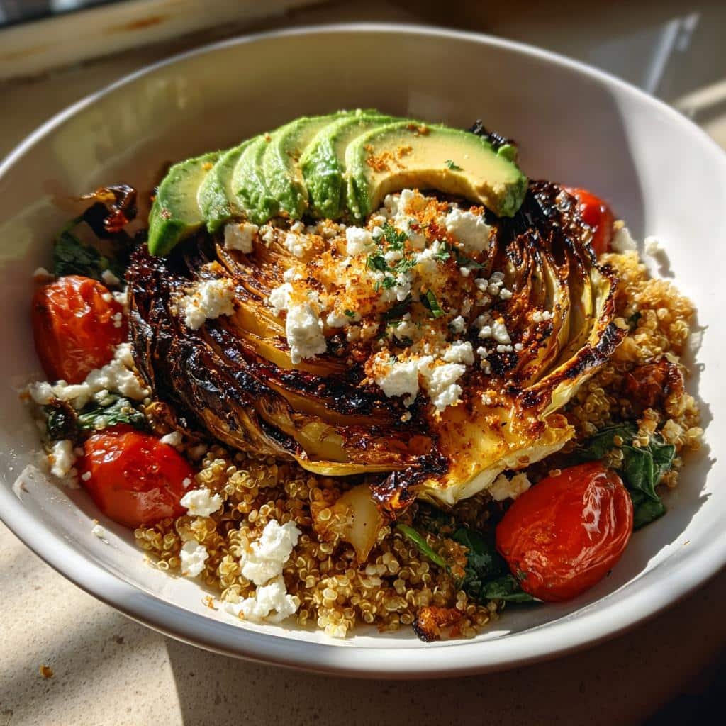 Healthy Roasted Cabbage Steak Bowl