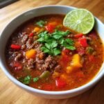 Healthy Slow Cooker Beef Taco Soup (Whole30)