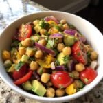 Healthy Southwest Chickpea Black Bean Salad