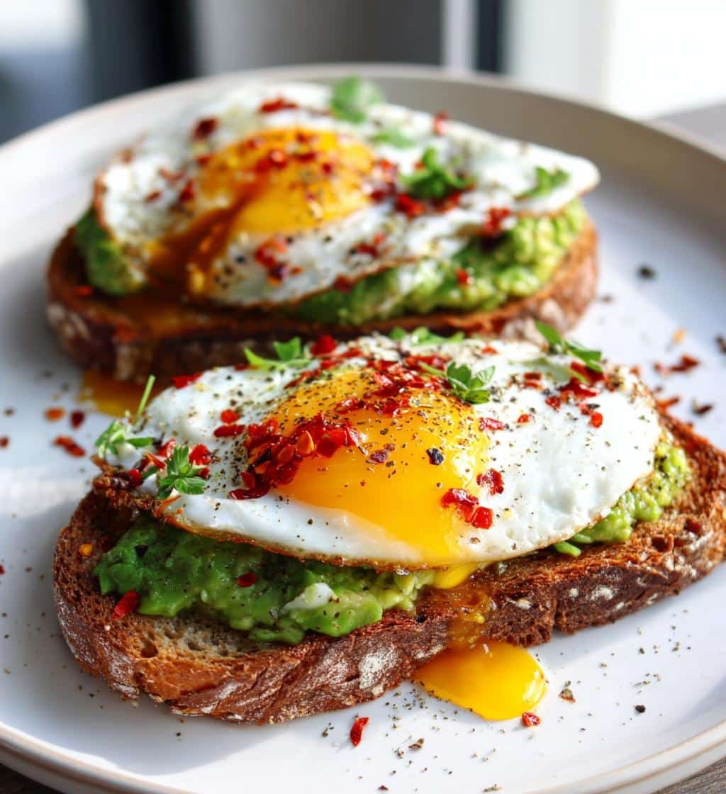15-Minute Healthy Spicy Chili Butter Avocado Toast with Eggs 4 Healthy Spicy Chili Butter Avocado Toast with Eggs - detail 1