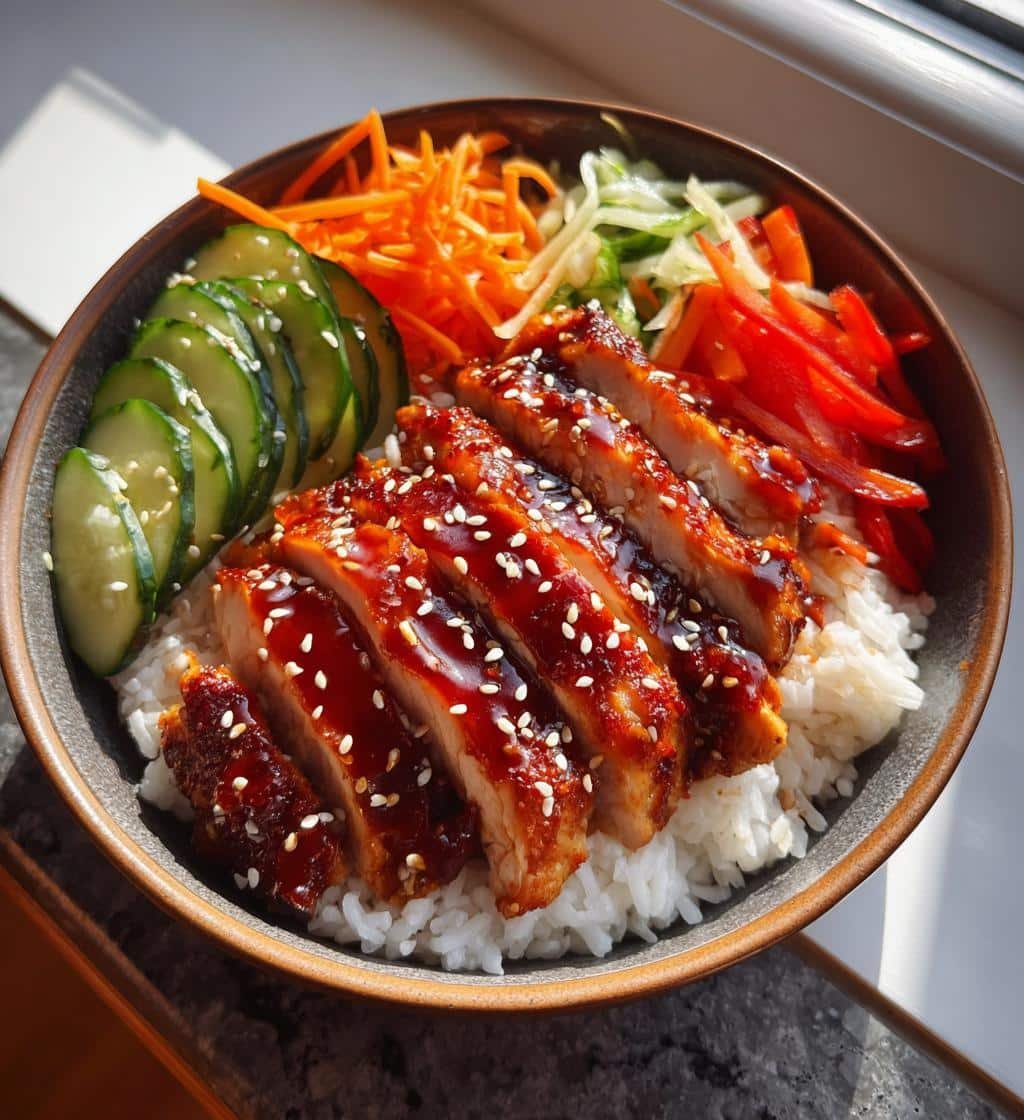 Healthy Spicy Gochujang Chicken Bowls