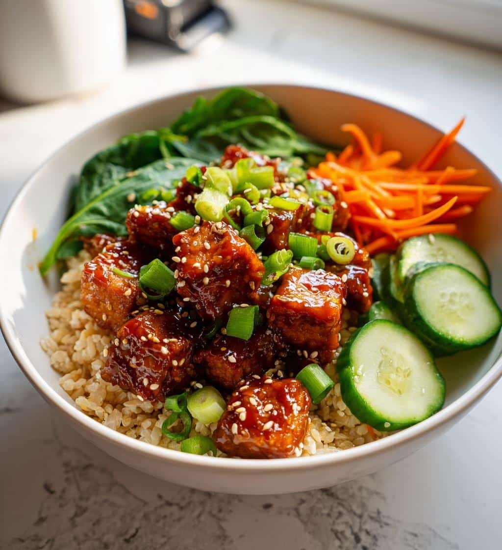 20-Minute Healthy Spicy Gochujang Tempeh Bowl You’ll Crave 4 Healthy Spicy Gochujang Tempeh Bowl - detail 1