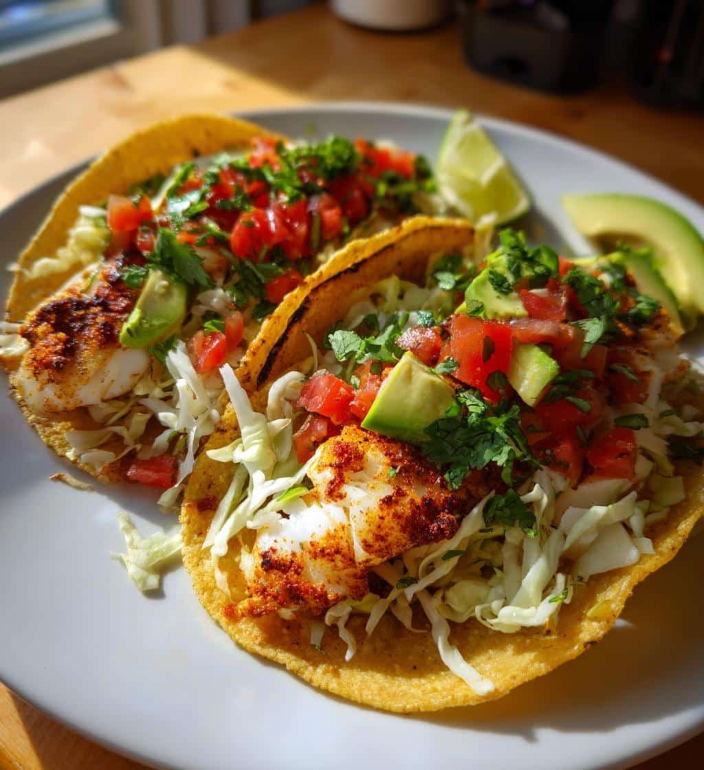 Healthy Spicy Lime Fish Tacos - detail 1