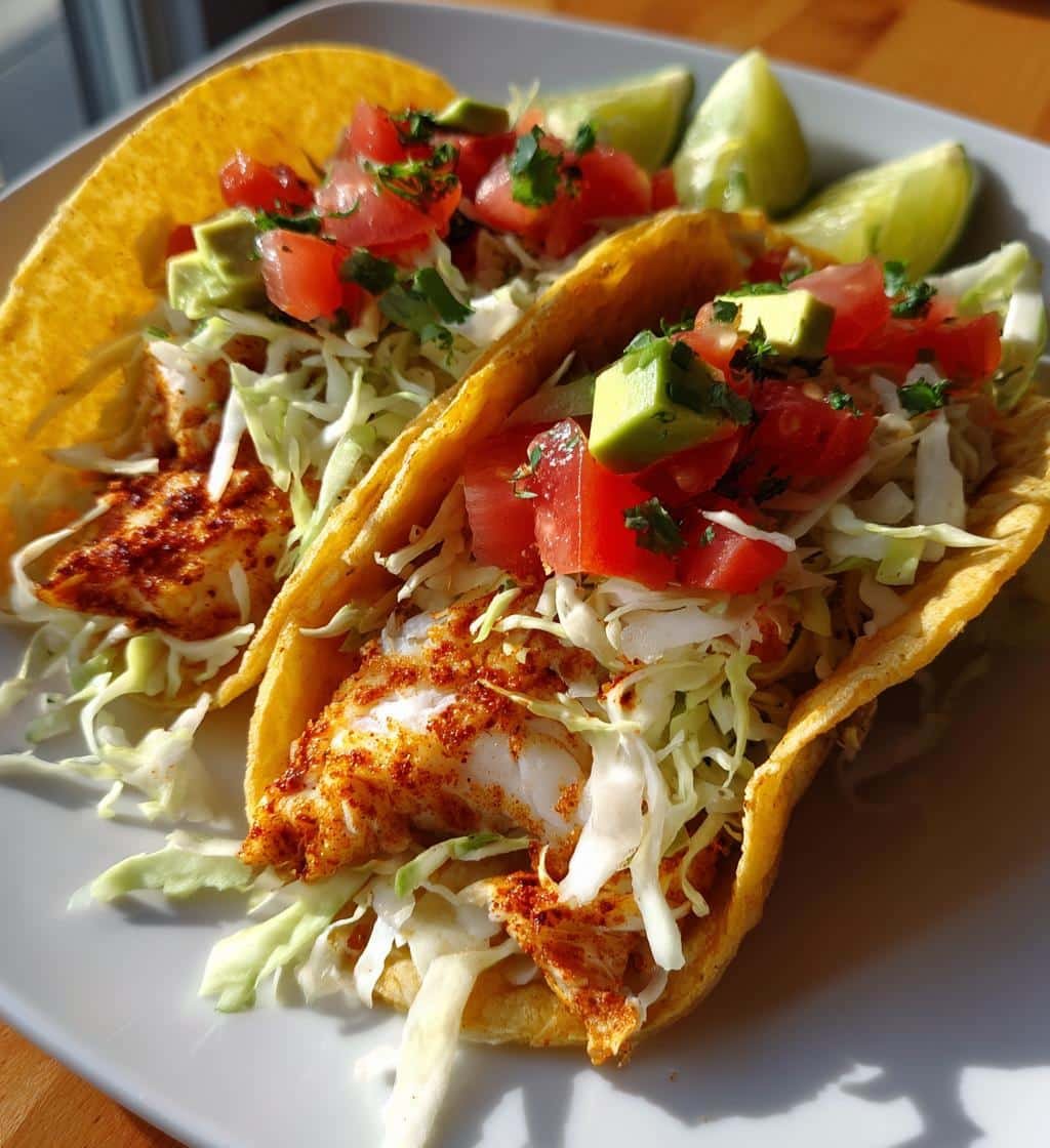 Healthy Spicy Lime Fish Tacos