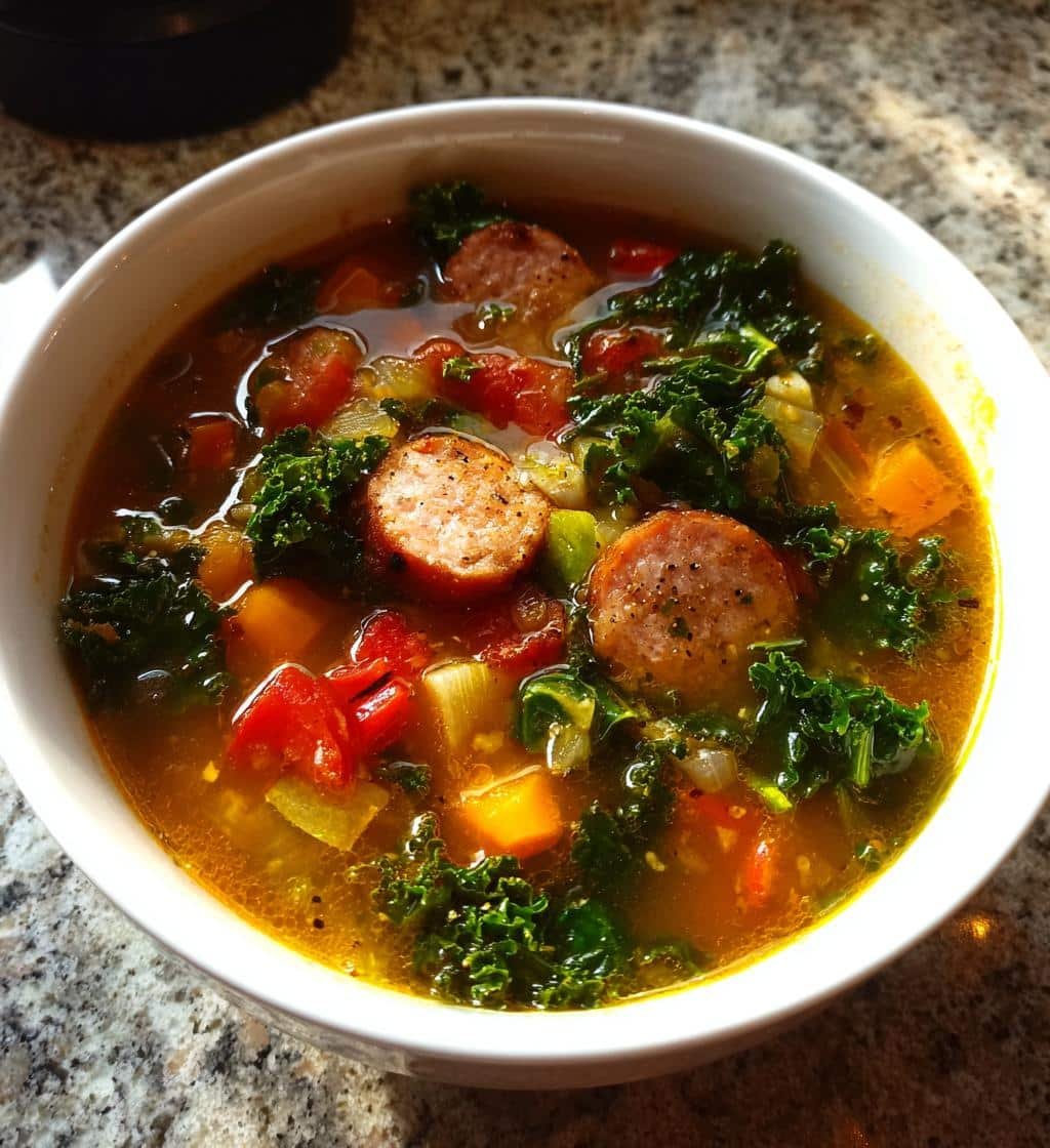 Healthy Spicy Sausage soup