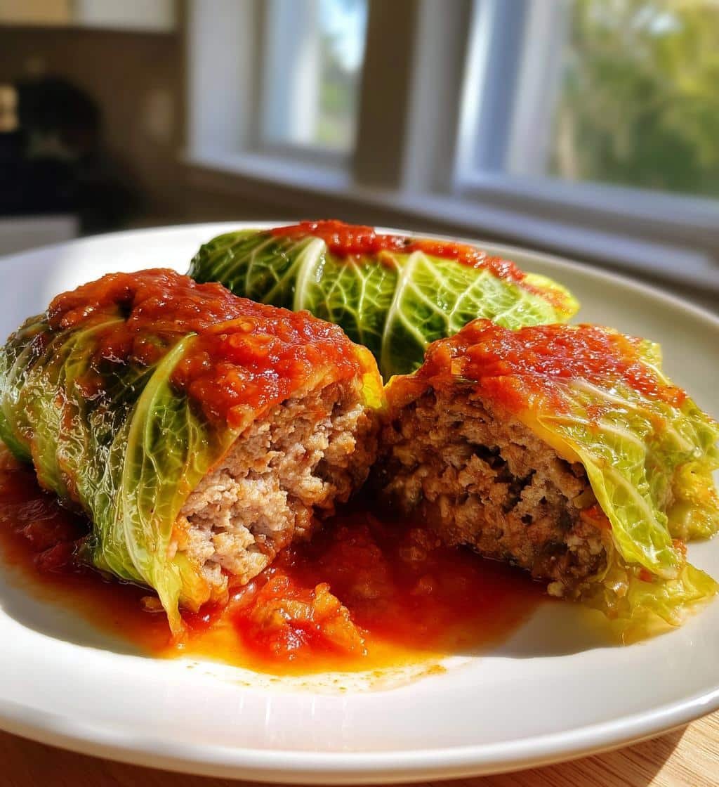 Healthy Stuffed Cabbage Rolls for meal prep - detail 1