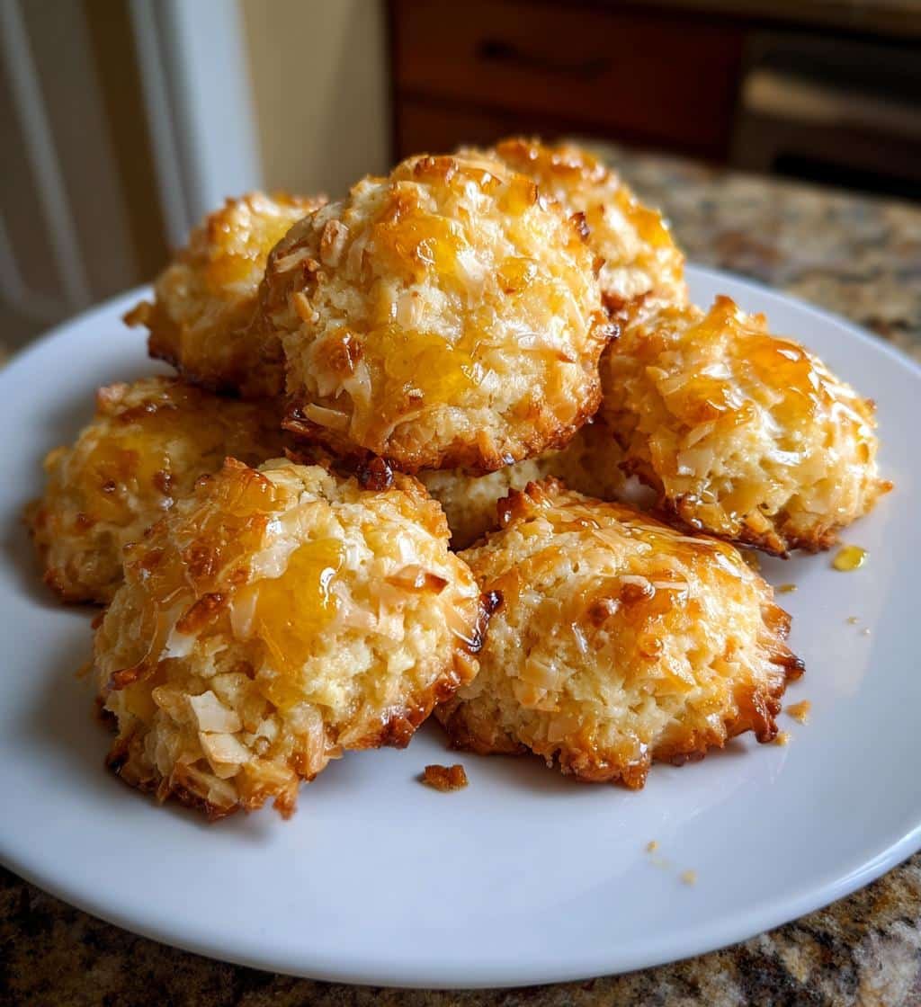 Healthy Tropical Hawaiian Pineapple Coconut Cookies