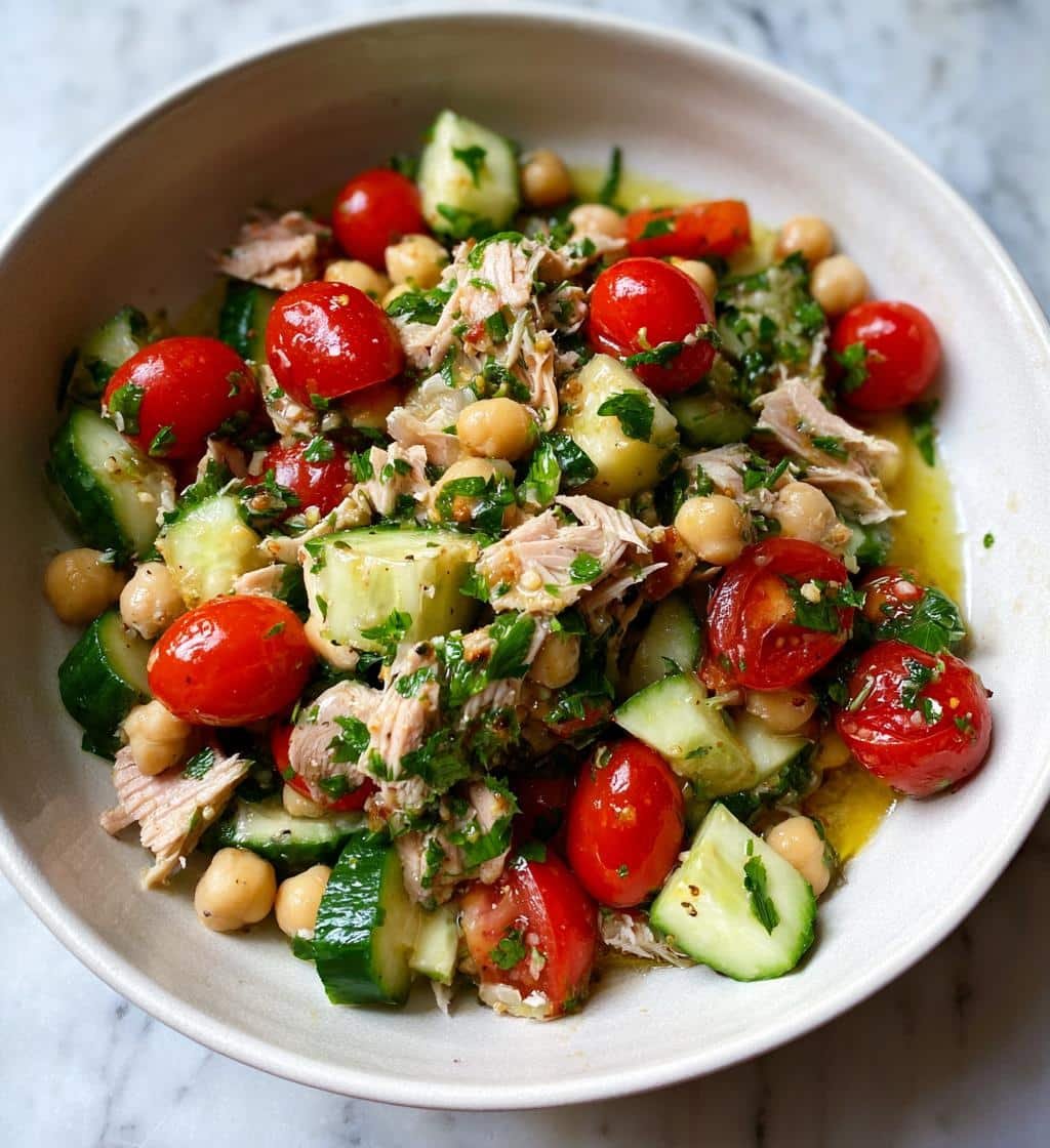 Healthy Tuna & Chickpea Power Bowl For meal prep