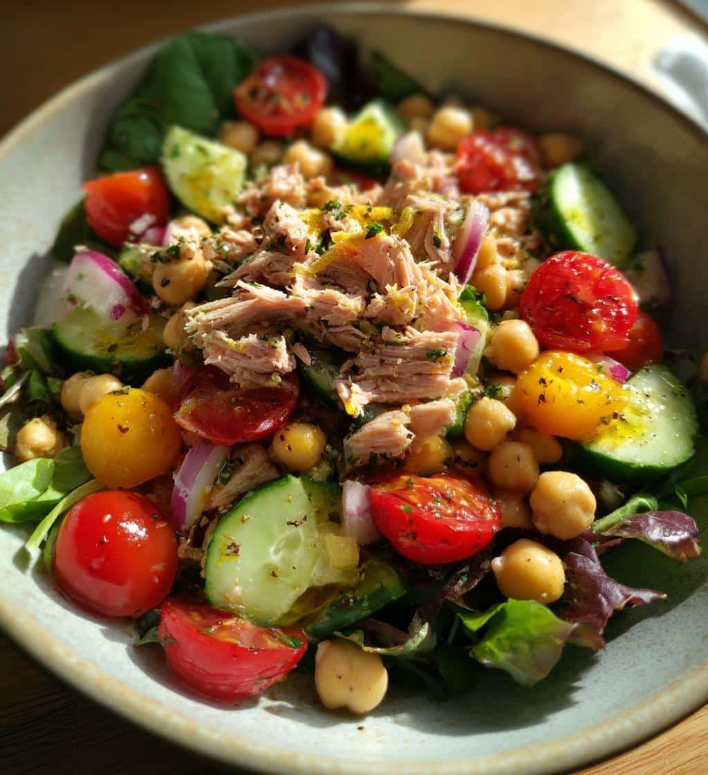 Healthy Tuna & Chickpea Power Bowl for meal prep - detail 1