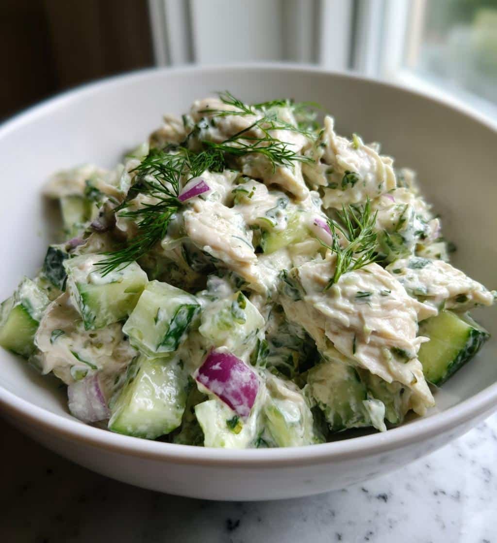 Easy Healthy Tzatziki Chicken Salad: 15-Minute Mediterranean Bliss 4 Healthy Tzatziki Chicken Salad - detail 1