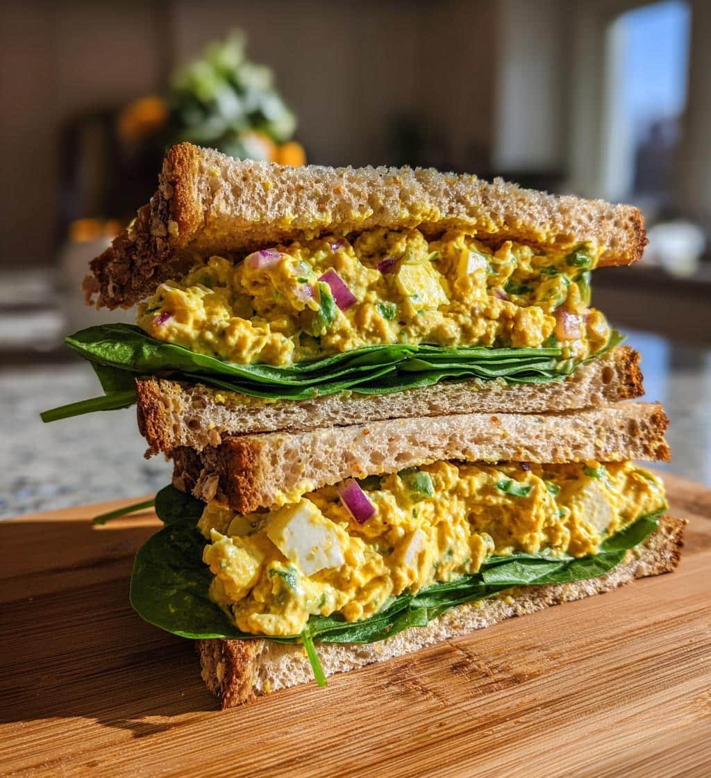 Healthy Vegan Japanese Egg Salad Sandwich