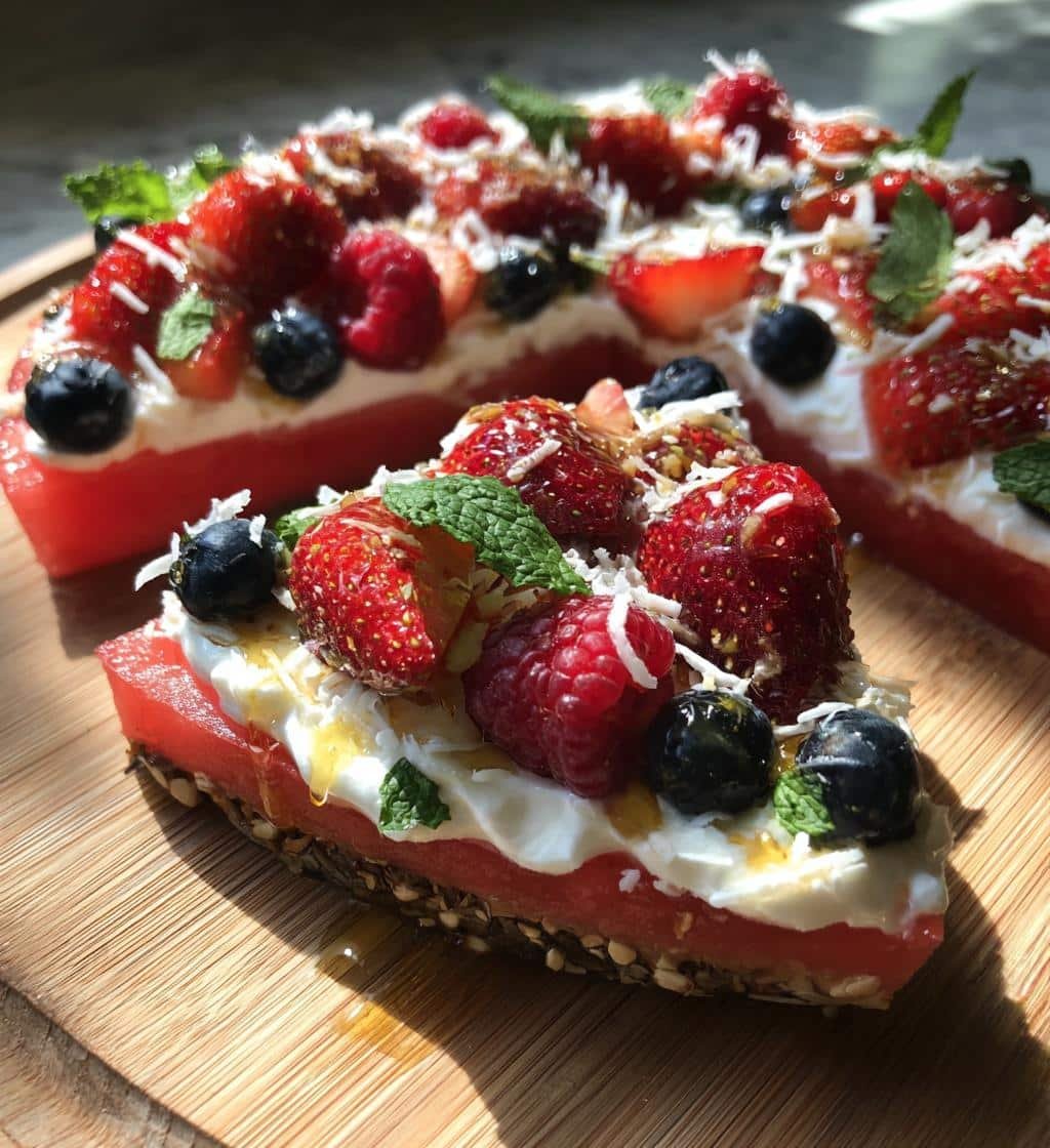 Healthy Watermelon Pizza - detail 1