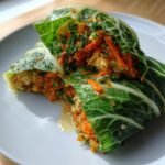 Healthy Za'atar Shredded Tofu Cabbage Wraps